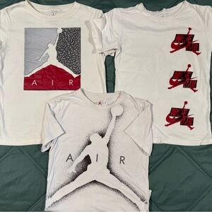 Nike Kids Air Jumpman Tees - White and Red
